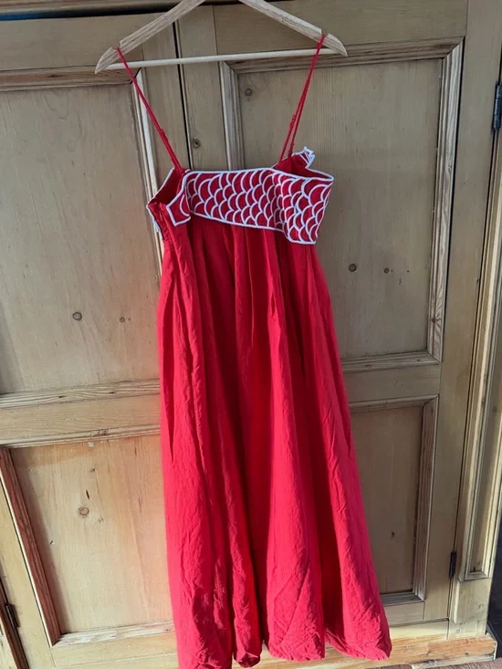 Farm Rio Red Fish Top Maxi Dress - Picture 4 of 5
